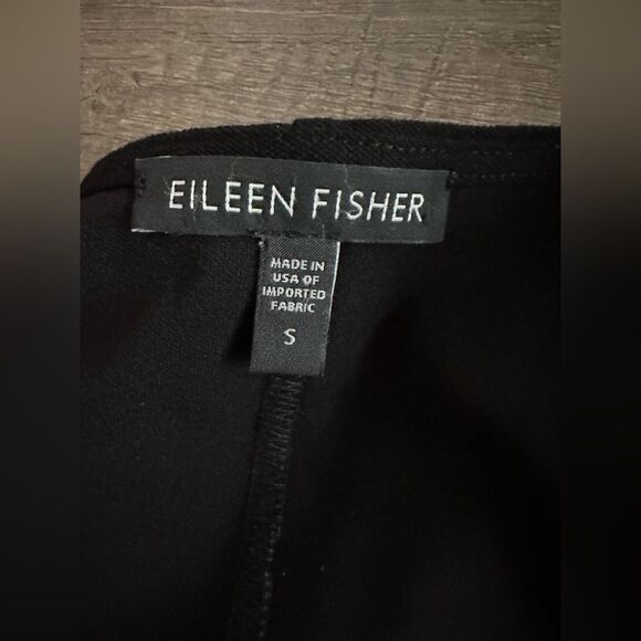 Eileen Fisher A-Line Minimalist Lagenlook Deep V-Neck 3/4 Sleeve‎ Dress Size S - Picture 5 of 9